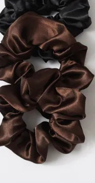 Small satin scrunchies