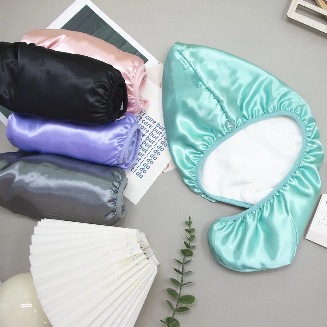 Satin Microfiber Hair Towel